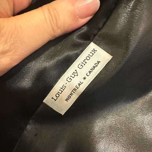 VINTAGE 80s' LOUIS-GUY GIROUX SUEDE/LEATHER/ASTRAKHAN FUR VEST & COAT (SZ 12) - Picture 11 of 16